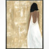 Urban Cotton Wandkleed 'She Opened Her Heart' 145 x 190cm in Floating Frame - black | Urban Cotton