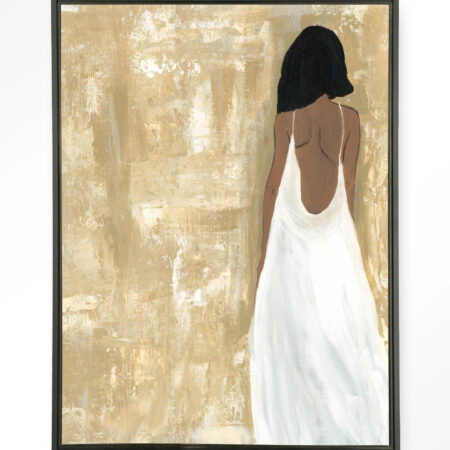 Urban Cotton Wandkleed 'She Opened Her Heart' 80 x 110cm in Floating Frame - black | Urban Cotton