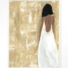 Urban Cotton Wandkleed 'She Opened Her Heart' 80 x 110cm in Floating Frame - off white | Urban Cotton