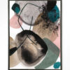 Urban Cotton Wandkleed 'Splash' 110 x 145cm in Floating Frame - black | Urban Cotton