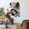 Urban Cotton Wandkleed 'Splash' 110 x 145cm in Frame - black | Urban Cotton