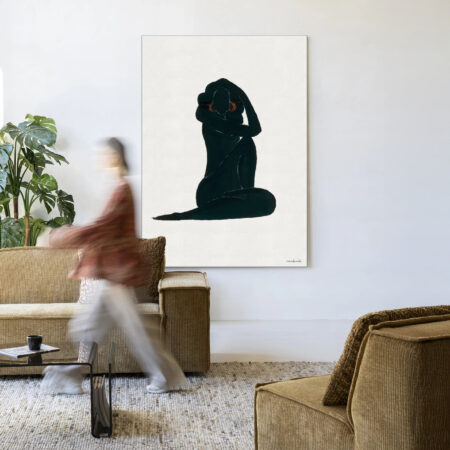 Urban Cotton Wandkleed 'Stillness' 110 x 145cm in Frame - black | Urban Cotton