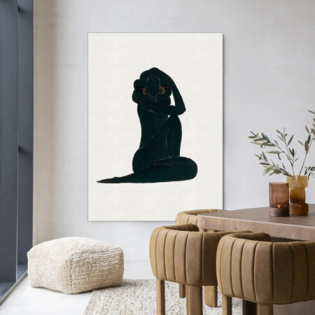Urban Cotton Wandkleed 'Stillness' 145 x 190cm in Frame - black | Urban Cotton