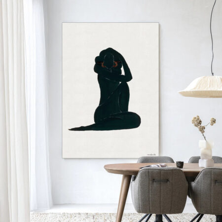 Urban Cotton Wandkleed 'Stillness' 80 x 110cm in Frame - black | Urban Cotton
