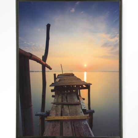 Urban Cotton Wandkleed 'Sun Shy Cirebon' 145 x 190cm in Floating Frame - black | Urban Cotton