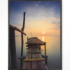 Urban Cotton Wandkleed 'Sun Shy Cirebon' 80 x 110cm in Floating Frame - black | Urban Cotton