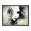 Urban Cotton Wandkleed 'The Look' 110 x 145cm in Floating Frame - black | Urban Cotton