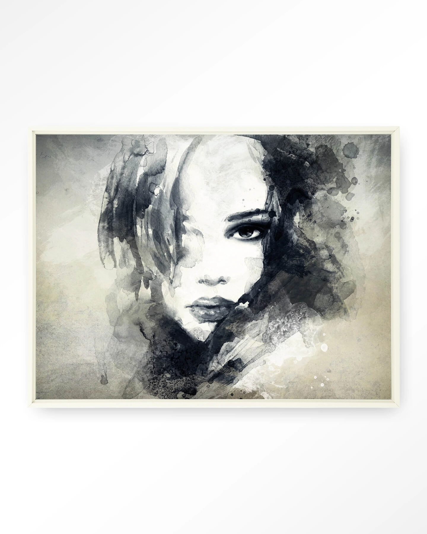 Urban Cotton Wandkleed 'The Look' 145 x 190cm in Floating Frame - off white | Urban Cotton