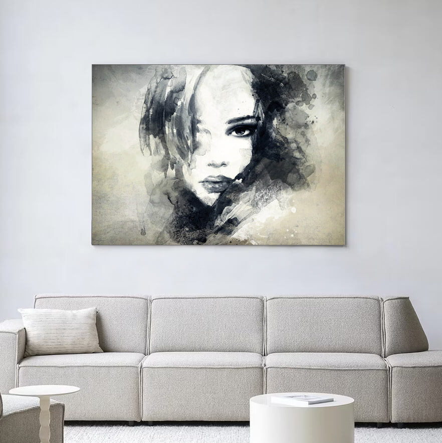 Urban Cotton Wandkleed 'The Look' 80 x 110cm in Frame - black | Urban Cotton