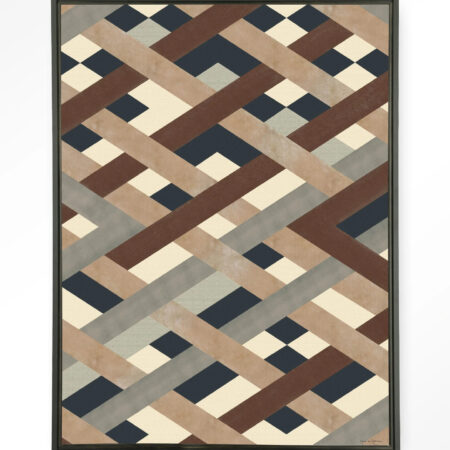 Urban Cotton Wandkleed 'Timber' 110 x 145cm in Floating Frame - black | Urban Cotton