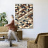 Urban Cotton Wandkleed 'Timber' 110 x 145cm in Frame - black | Urban Cotton