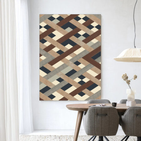 Urban Cotton Wandkleed 'Timber' 145 x 190cm in Frame - black | Urban Cotton