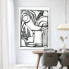 Urban Cotton Wandkleed 'Vogel' 110 x 145cm in Frame - black | Urban Cotton