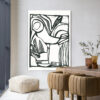 Urban Cotton Wandkleed 'Vogel' 80 x 110cm in Frame - black | Urban Cotton