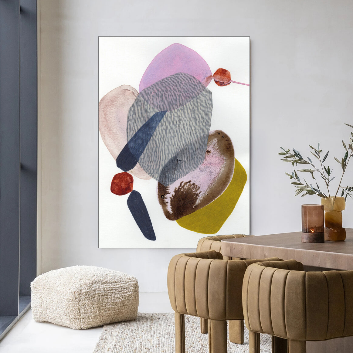 Urban Cotton Wandkleed 'Wings' 145 x 190cm in Frame - black | Urban Cotton