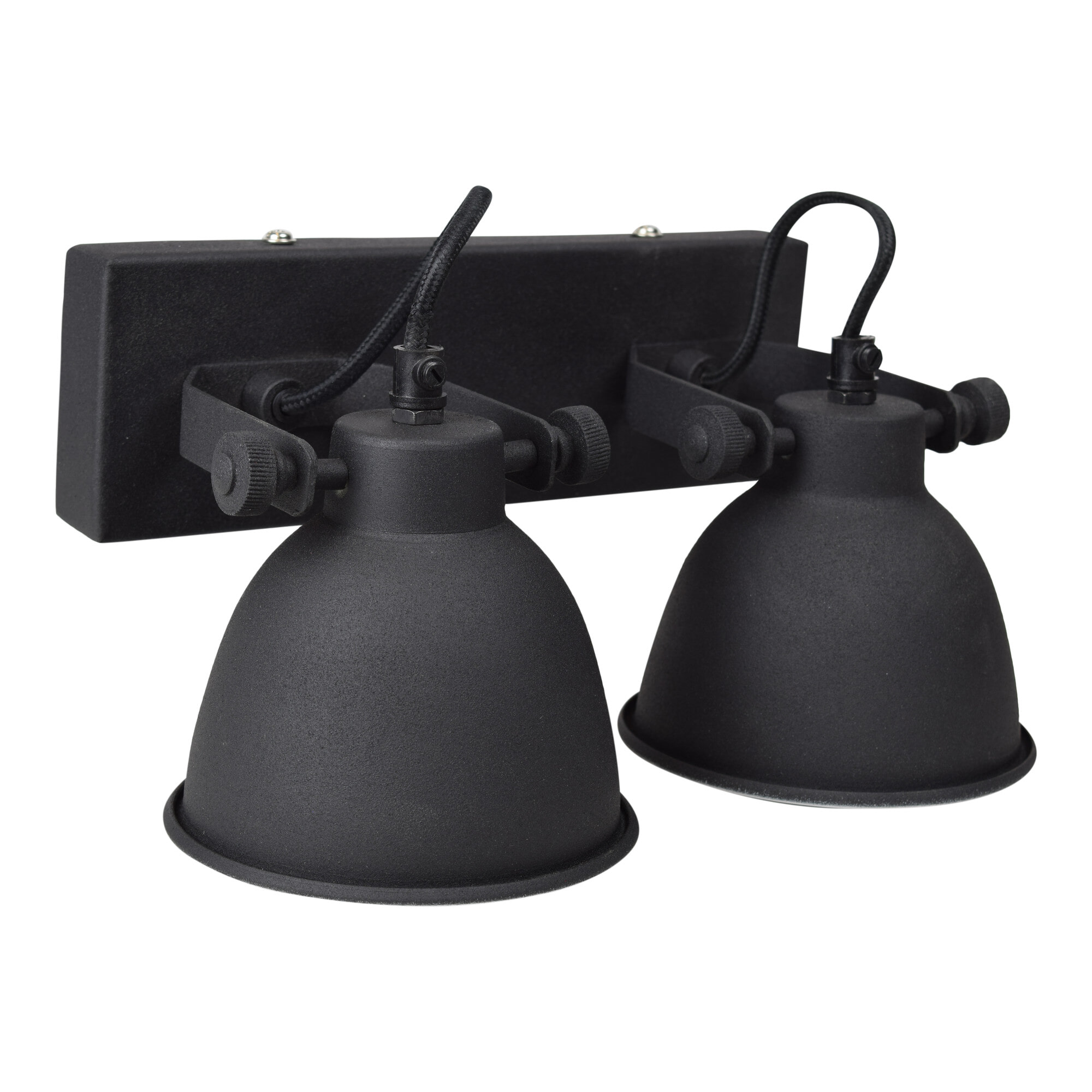 Urban Interiors Wandlamp 'Industrial double' kleur zwart | Urban Interiors