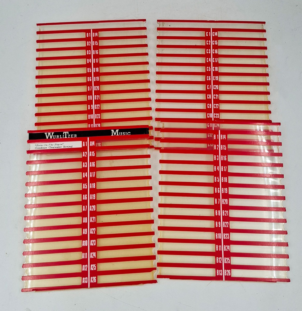 Used Titlecardholders for Wurlitzer 1700 - Set (Original) | 72% korting | Wurlitzer