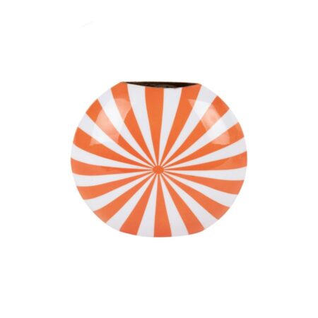 Vaas Candy Swirl Fel Oranje En Wit | Fiftiesstore
