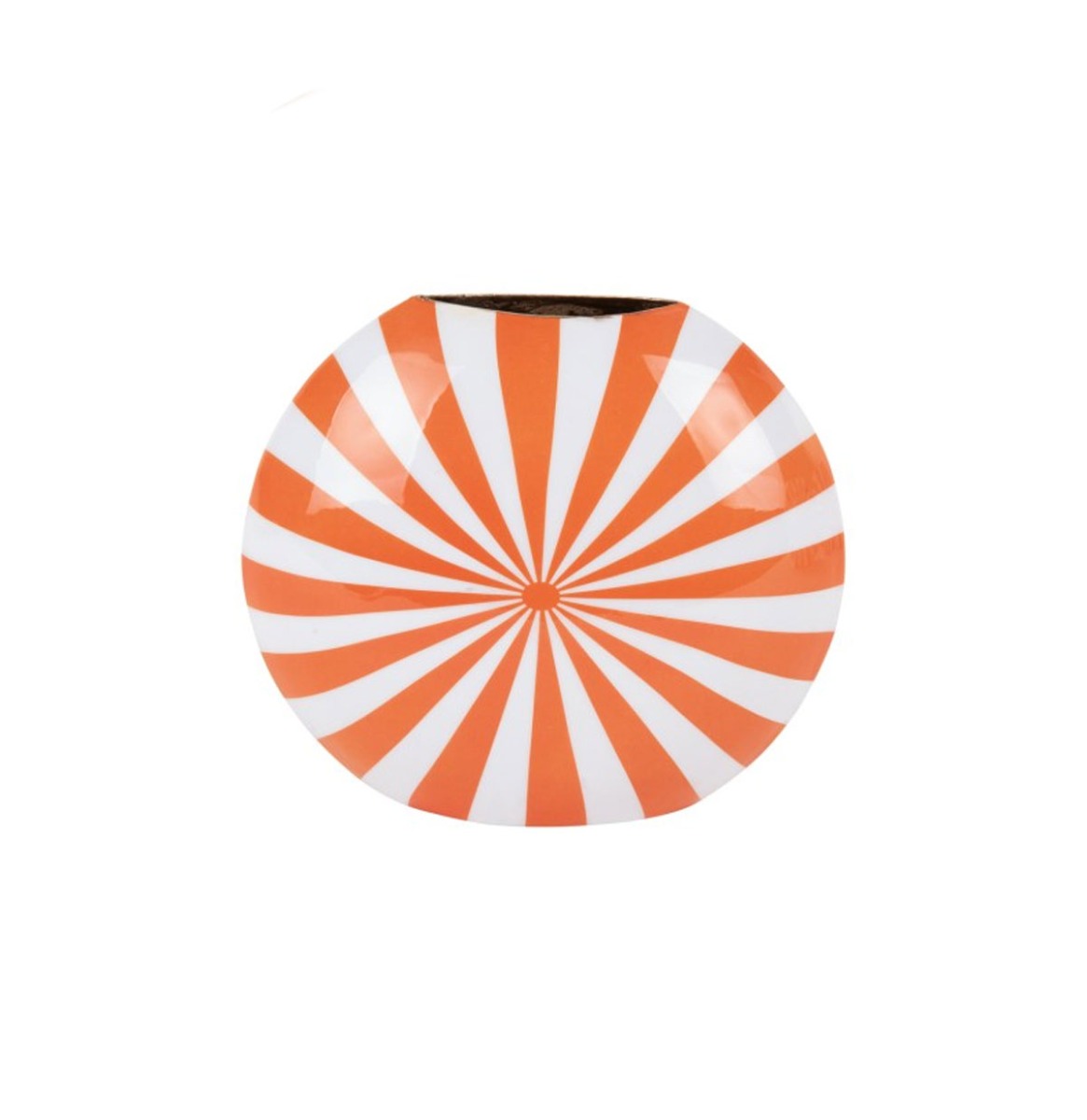 Vaas Candy Swirl Fel Oranje En Wit | Fiftiesstore