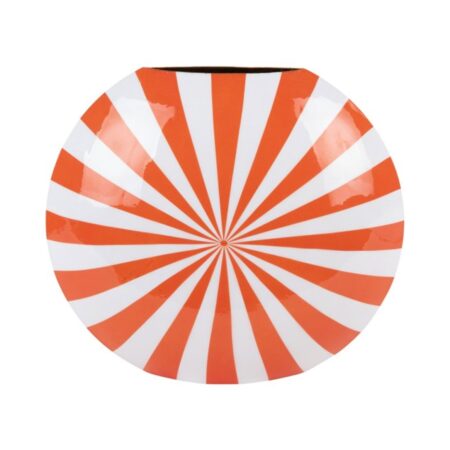 Vaas Candy Swirl Large Fel Oranje En Wit | Fiftiesstore