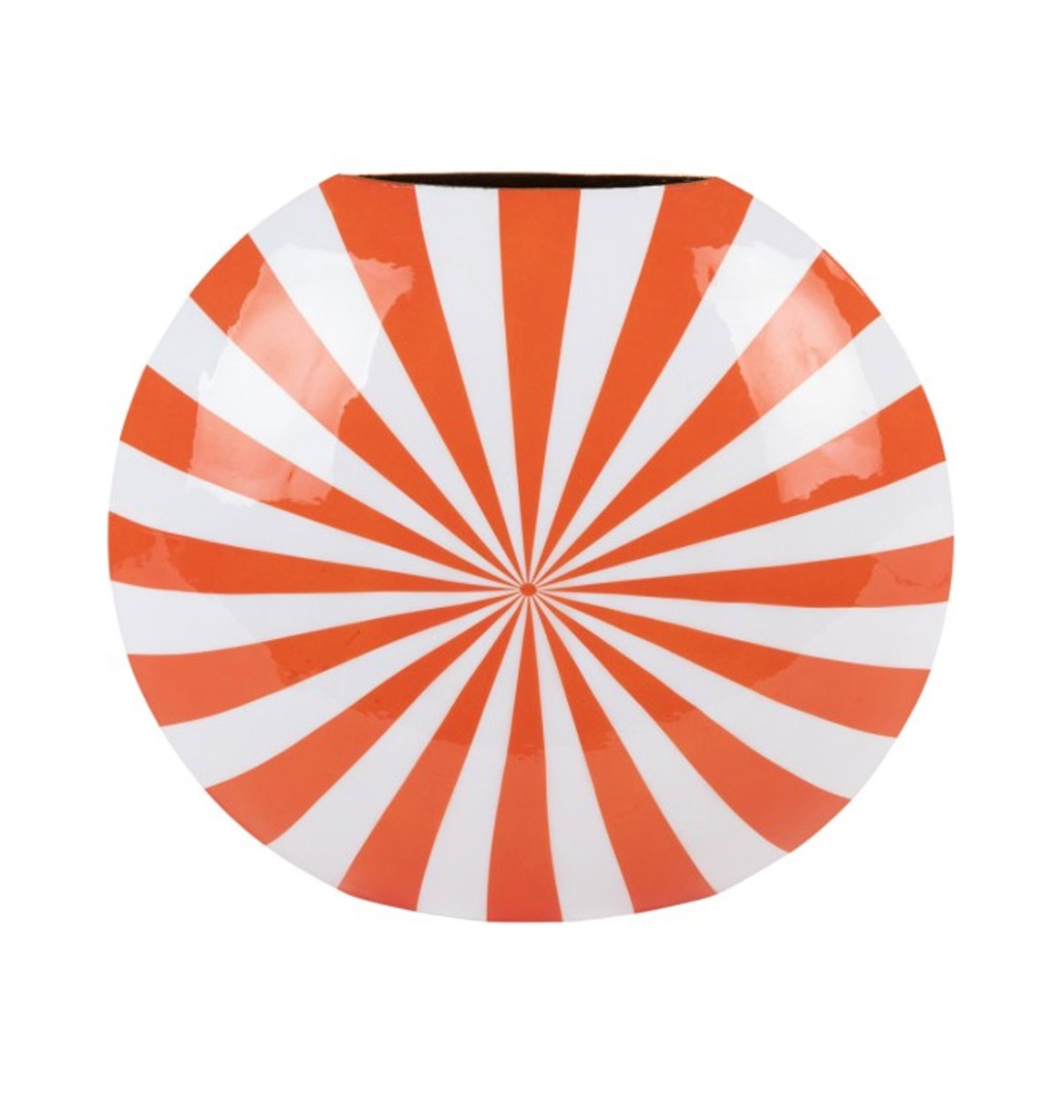 Vaas Candy Swirl Large Fel Oranje En Wit | Fiftiesstore
