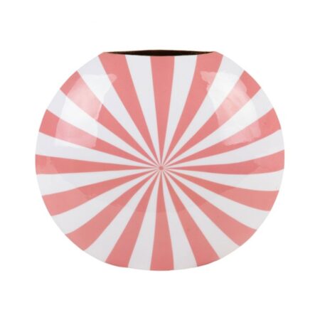 Vaas Candy Swirl Large Flamingo Roze En Wit | Fiftiesstore