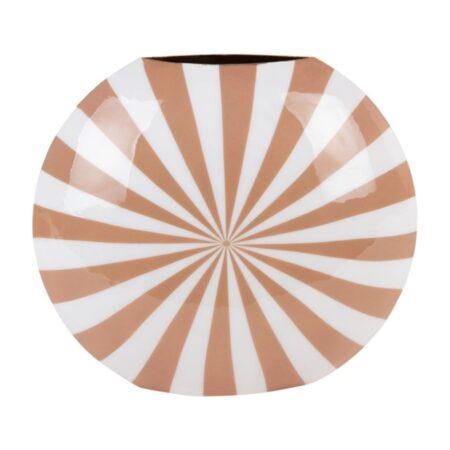 Vaas Candy Swirl Large Licht Bruin En Wit | Fiftiesstore