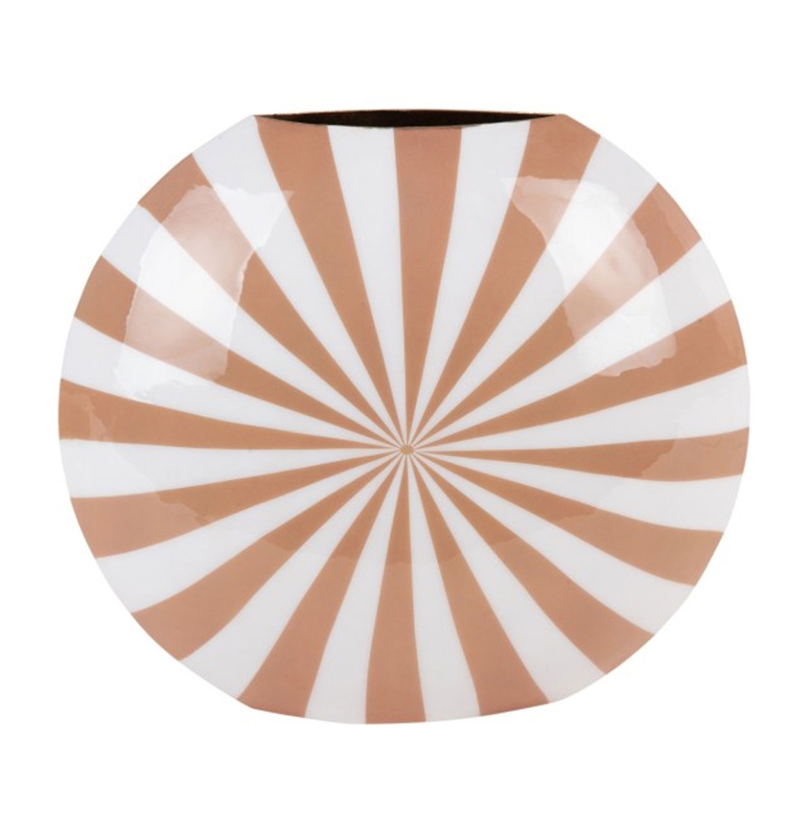 Vaas Candy Swirl Large Licht Bruin En Wit | Fiftiesstore