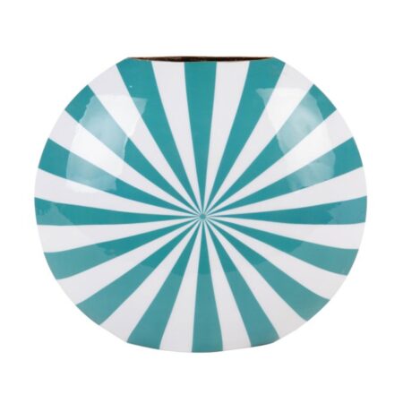 Vaas Candy Swirl Large Turquoise En Wit | Fiftiesstore