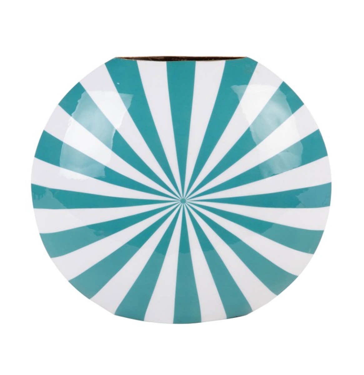 Vaas Candy Swirl Large Turquoise En Wit | Fiftiesstore