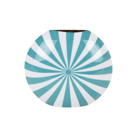 Vaas Candy Swirl Turquoise En Wit | Fiftiesstore