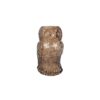 Vaas Uil licht bruin glas 16x16x20cm | Merkloos