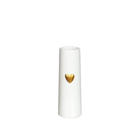 Vaas met Hart wit Ø6 h.17 cm | Ideas 4 Seasons