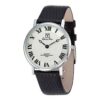 Valentino Rudy Round Face Leather Strap Heren Horloge Zilver | 47% korting | Fiftiesstore