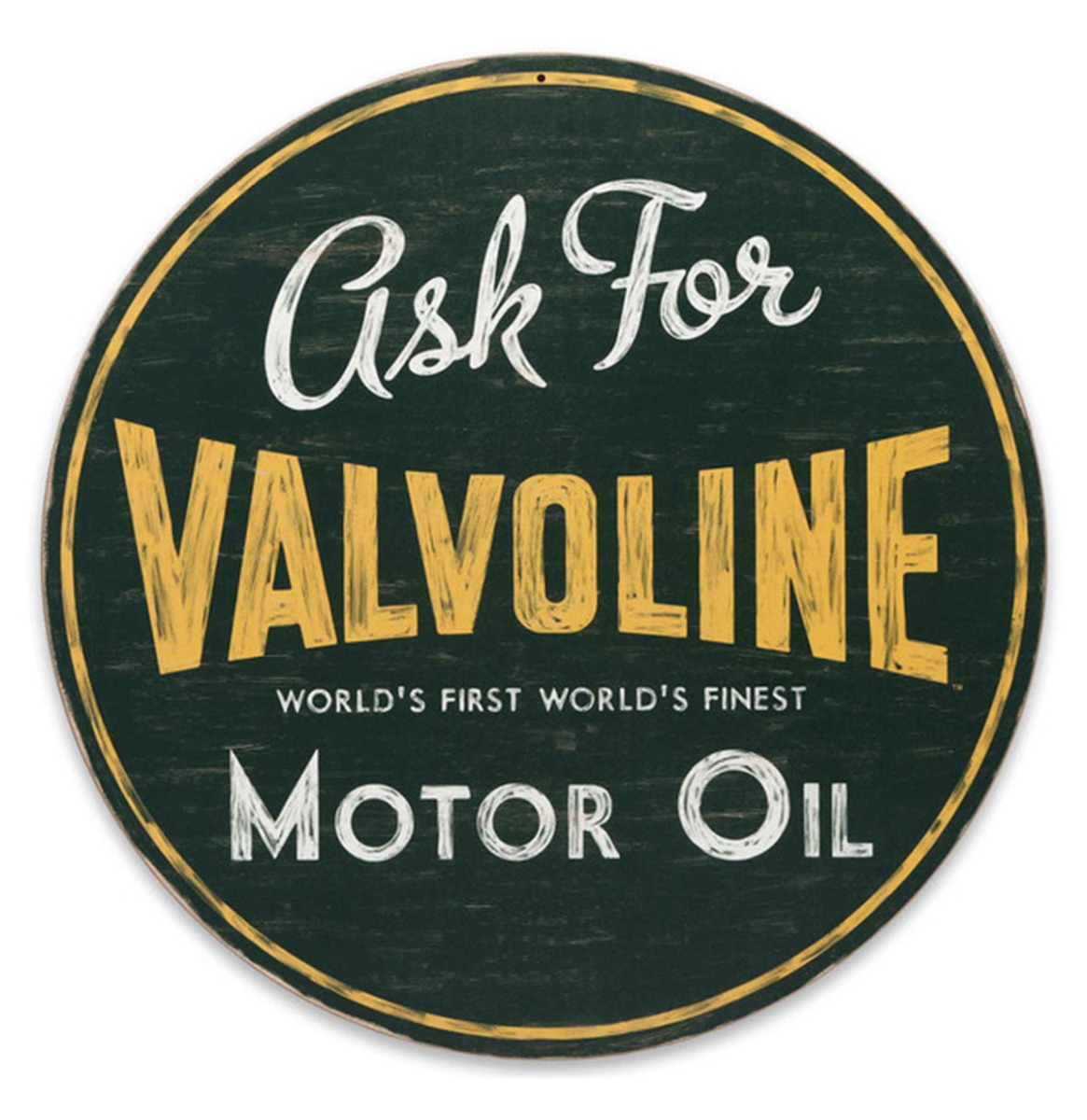 Valvoline Motor Oil Houten Bord - Ø59cm | Fiftiesstore