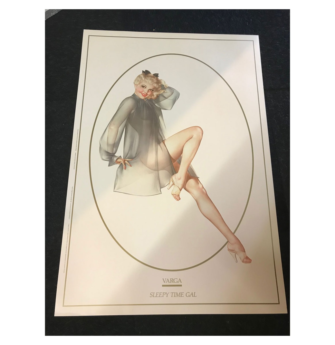 Varga Sleepy Time Gal Poster - 1986 | Fiftiesstore