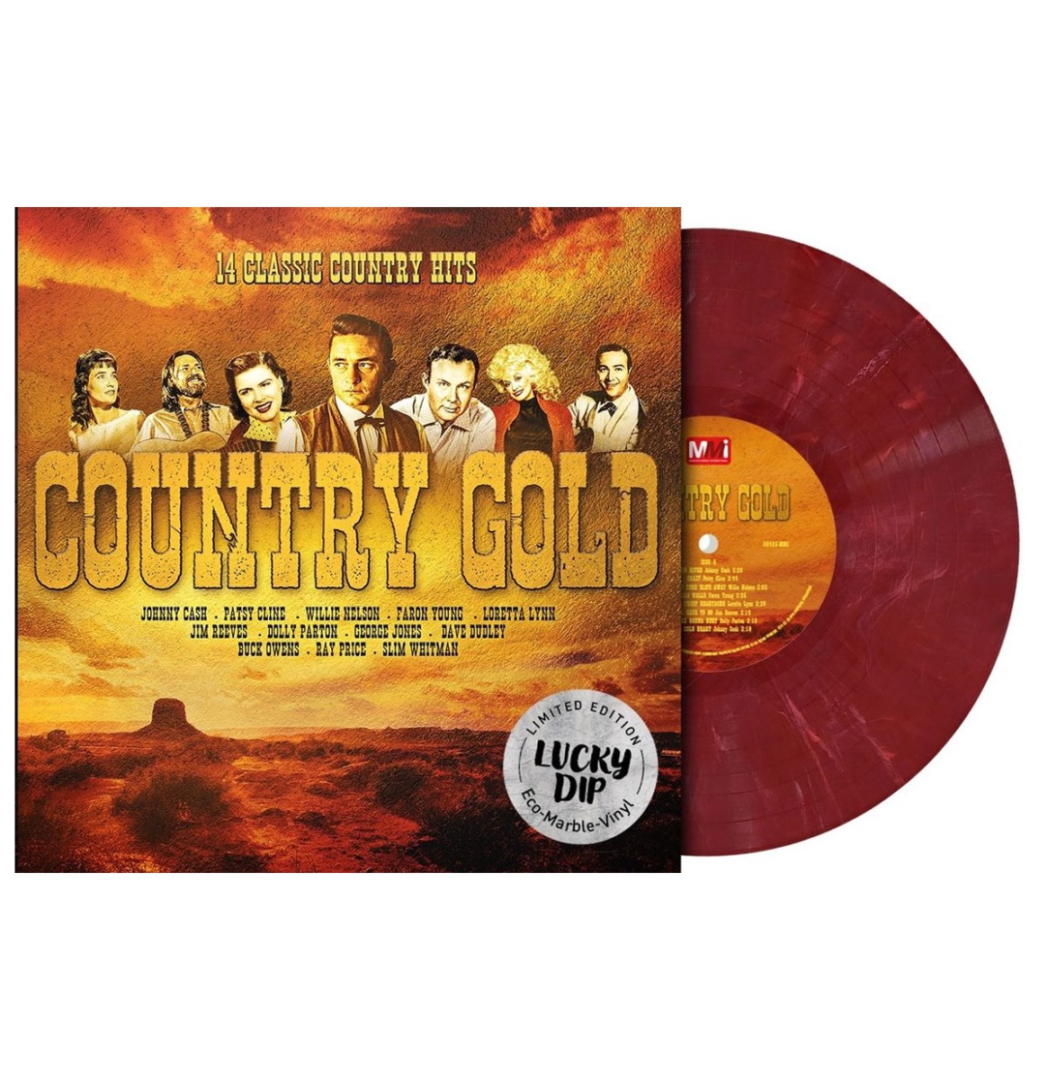 Various Artists - Country Gold (Lucky Dip Marmer Vinyl) (LP) | Fiftiesstore