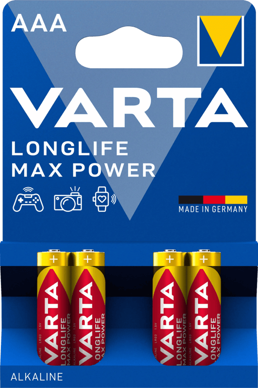 Varta Longlife Max Power AAA Blister 4 stuks