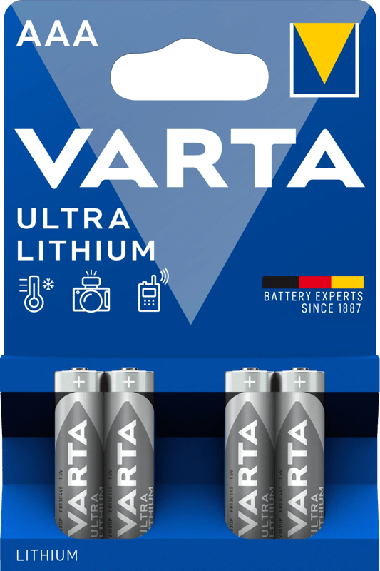 Varta Ultra Lithium AAA Blister 4 stuks