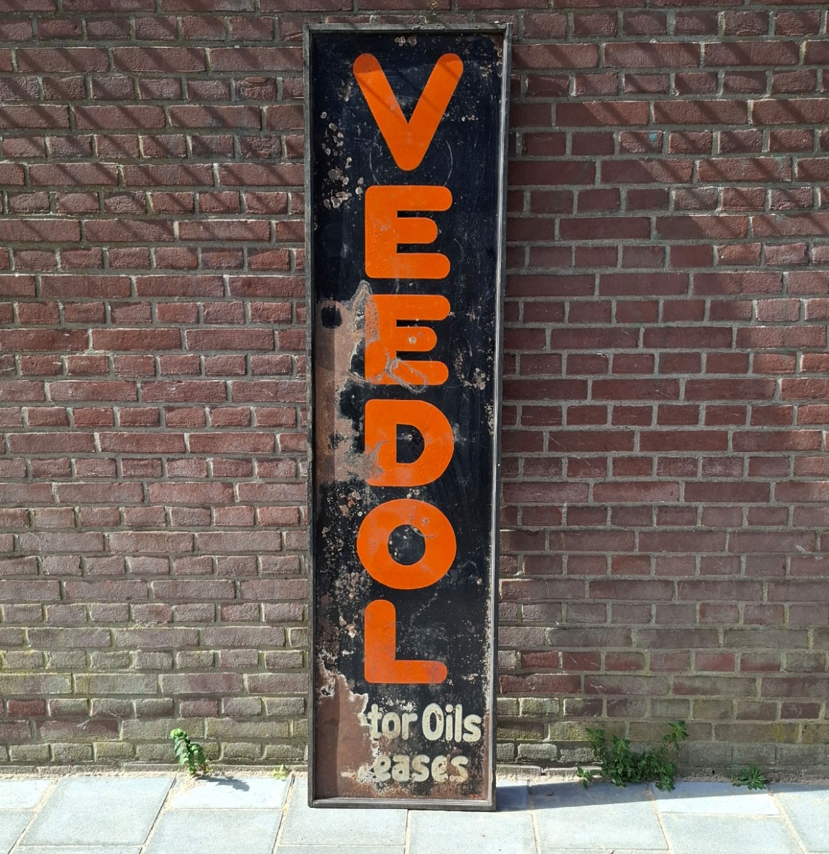 Veedol Motor Oils Vintage Metalen Bord - 183 x 46cm - Origineel | The Dutch Pickers