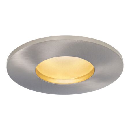 Vegas - LED platte inbouwspots met lage inbouwdiepte 60mm - 6 Watt 570 Lumen - 2700K Warm wit - GU10 LED Module - Dimbaar - Rond - IP44 voor badkamer