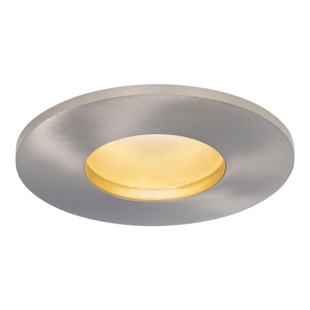 Vegas - LED platte inbouwspots met lage inbouwdiepte 60mm - 6 Watt 570 Lumen - 2700K Warm wit - GU10 LED Module - Dimbaar - Rond - IP44 voor badkamer