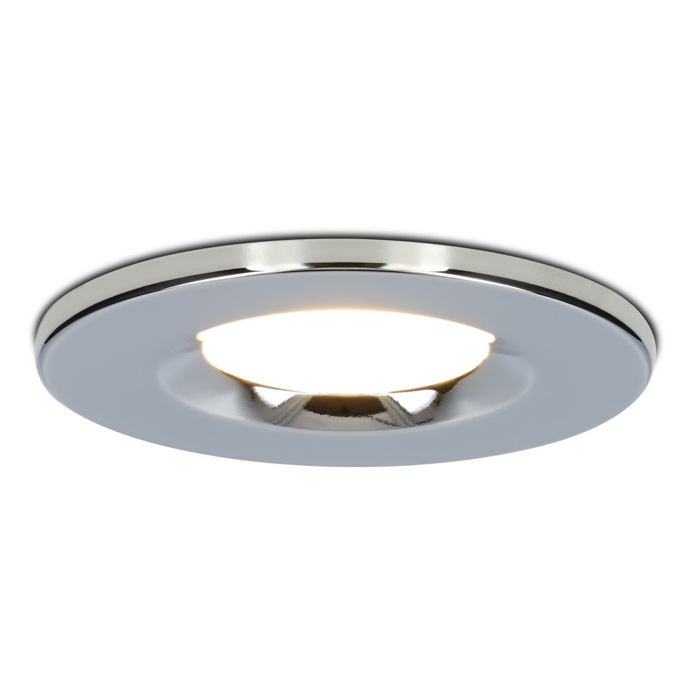 Venezia LED inbouwspot - 6 Watt 650 lumen - 2700K warm wit - Dimbaar - Rond - IP65 waterdicht - Chroom - Voor binnen