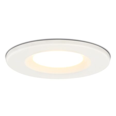 Venezia LED inbouwspot - 6 Watt 650 lumen - 2700K warm wit - Dimbaar - Rond - IP65 waterdicht - Wit - Voor binnen buiten en badkamer | HOFTRONIC