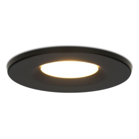 Venezia LED inbouwspot - 6 Watt 650 lumen - 2700K warm wit - Dimbaar - Rond - IP65 waterdicht - Zwart - Voor binnen