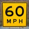 Verkeersbord 60 MPH - Origineel - 76 x76cm | The Dutch Pickers