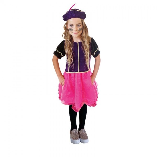 Verkleedset Pietenjurk Roze/Paars 3-5 Jaar |