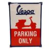 Vespa Parking Only Emaille Bord - 42 x 30cm | Vespa