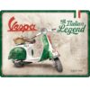 Vespa The Italian Legend Metalen Bord - 30 x 40 cm | Vespa