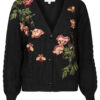 Vest Bloemen Zwart | Fashionize